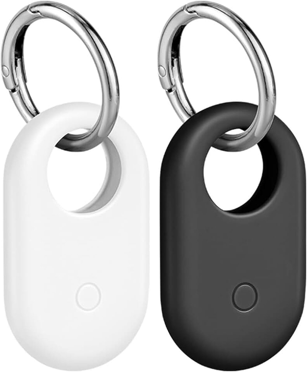 2-delige hoesjes compatibel met Samsung Galaxy SmartTag 2, zachte siliconen beschermhoes met sleutelhanger, anti-val en anti-kras accessoires voor SmartTag2, voor halsbanden voor huisdieren