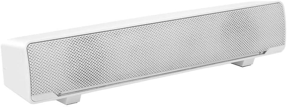 Soundbar, luidspreker, pc, stereo-soundbar, muziekspeler, bass surround soundbox, 3,5 mm ingang voor desktop/laptop/tv/smartphone/tablet/MP3/4 (wit)