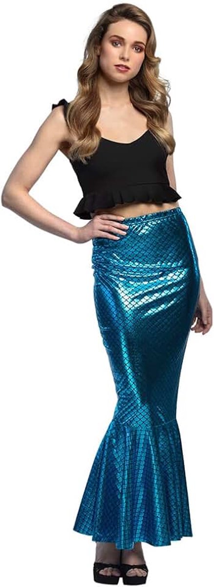 51032 - Zeemeerminrok, maat M, schaalrok, verkleedkostuums voor dames, zeemeerminkostuum voor carnaval, themafeest en JGA, veelkleurig