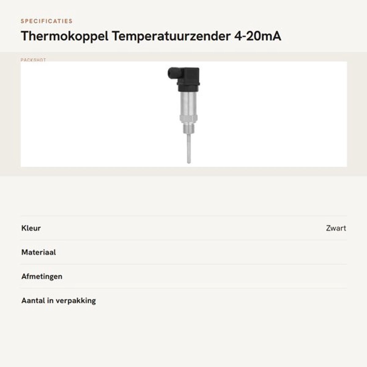 Temperatuursensor Schokbestendig - Temperatuursensor Wifi - 4-20mA Signaal - Hoge Precisie - Laag Stroomverbruik - Geschikt voor Ruwe Omgevingen - Temperatuurzender
