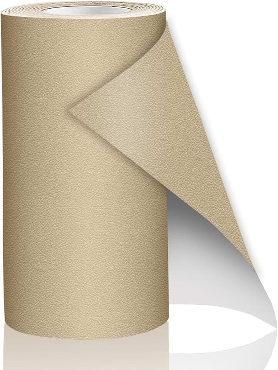 10x160 cm Lederen reparatie patch, zelfklevende lederen patch, lederen sticker vinyl lederen reparatieset voor bank renovatie, handtas, jassen, autostoelen - Beige