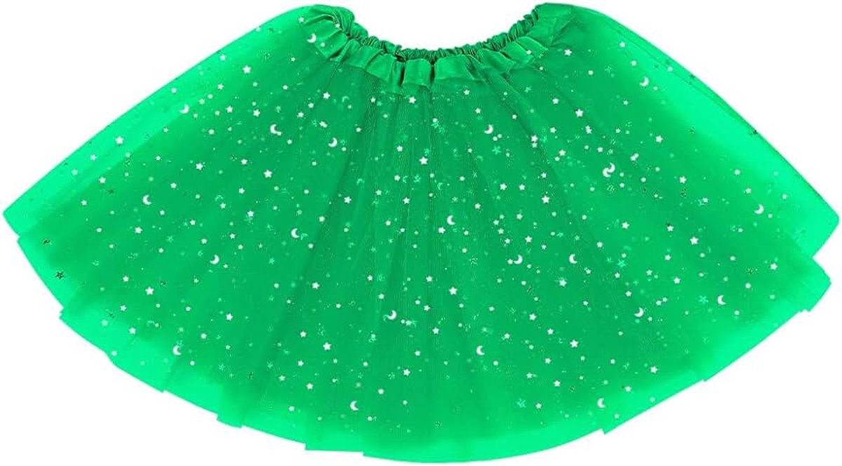 Rok voor meisjes, Sparkle tutu, rok, balletrok, paillettentu, kinderen, met elastische tailleband, balletrok, prinsessenminirok voor carnaval, Halloween, feestkostuum voor meisjes, 2-7 jaar
