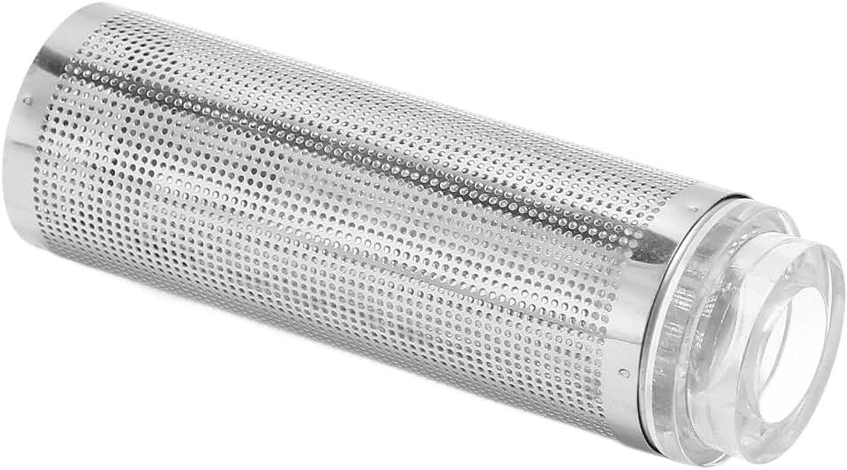 Roestvrijstalen Gaasfiltermediadeksel, Voorkom Inademing van Garnalen, Metalen Instroominlaatmand Mesh Voorfilterbuisfilteraccessoire voor Aquariumpercolator, Garnalen(L)