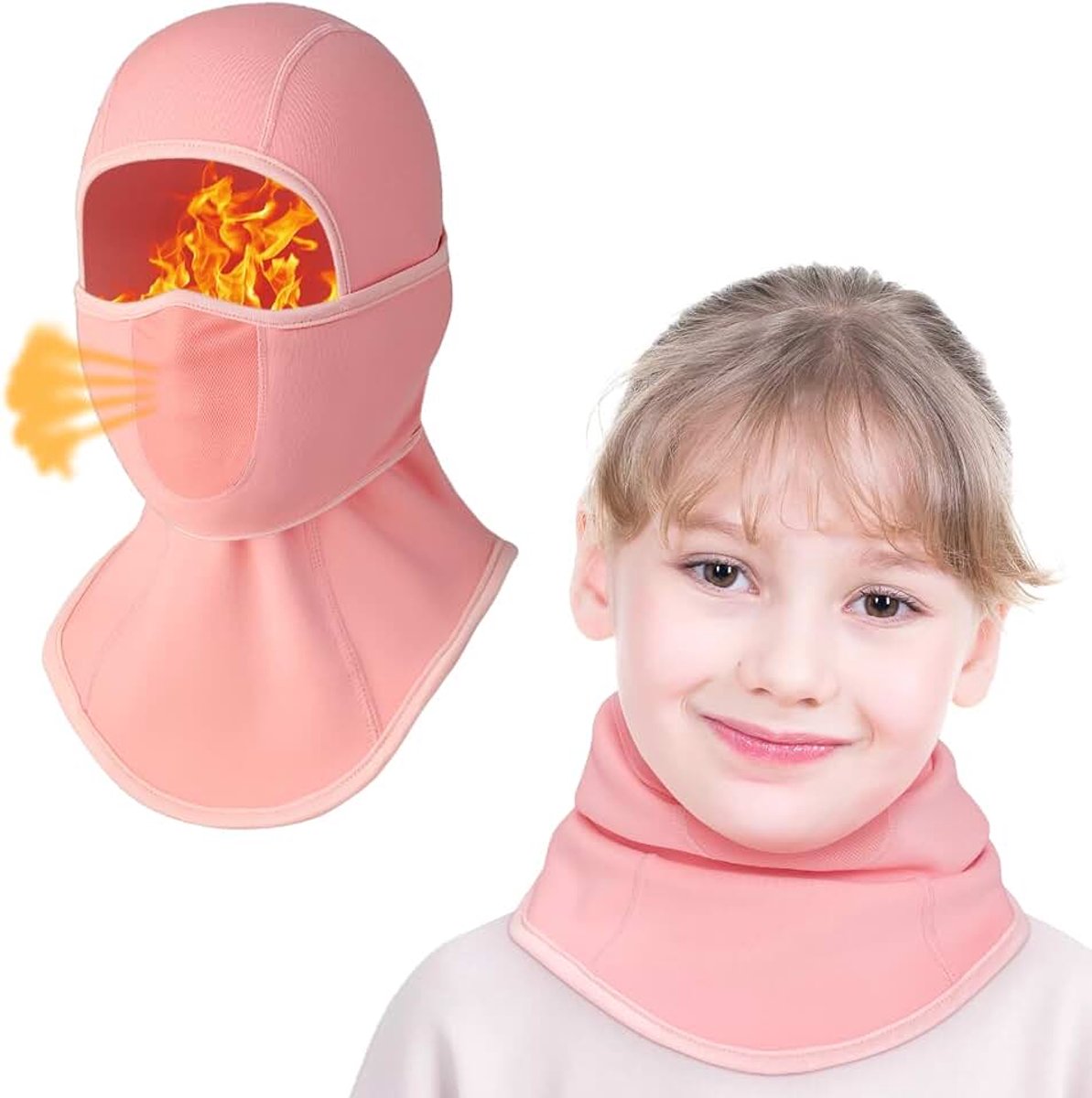 Bivakmuts voor kinderen, wintermasker, winddicht, skimasker (met ademende gaten), multifunctionele nekwarmer kinderen gezichtsbedekking onder helmmuts voor jongens en meisjes