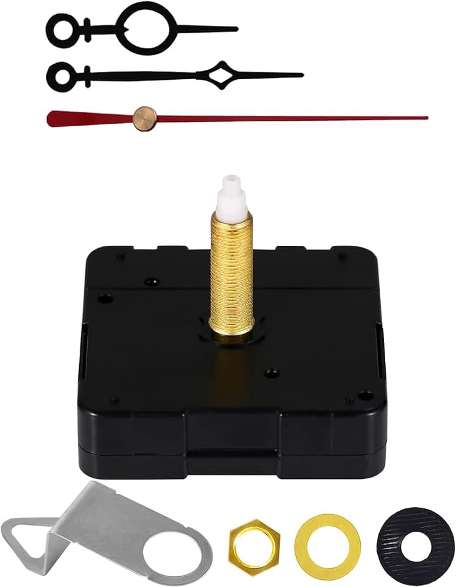 Je doe-het-zelf klokproject met lange schacht stille klokmechanismen - perfect voor dikke panelen! Laat je inspireren en creëer thuis een stijlvol uurwerk (32 mm totale schachtlengte
