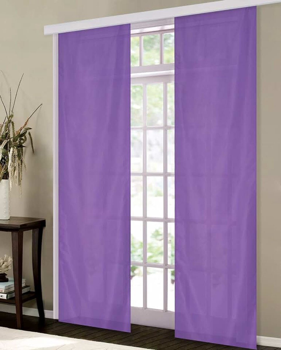 Ondoorzichtige microvezel, mat, 245 x 60 cm, paars