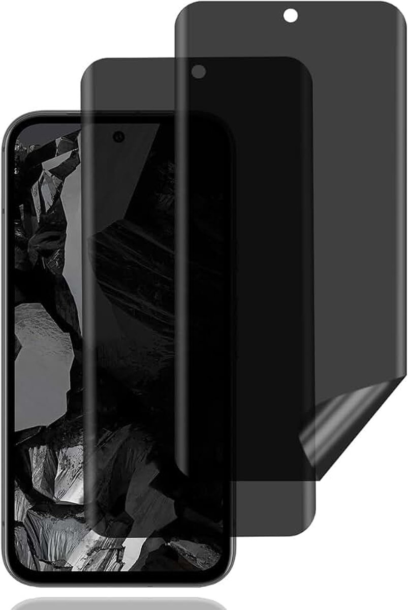 Screen Protector voor Google Pixel 8a 5G [2 stuks] | anti-spy schermbeschermer,krasbestendig,hoge gevoeligheid,luchtbelvrij,anti-spy TPU zachte film voor Google Pixel 8a