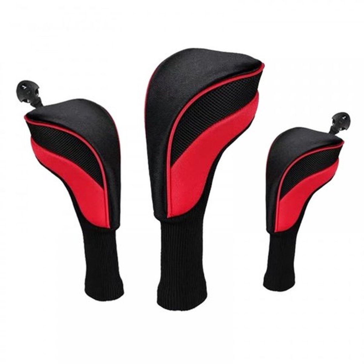 Golfclubhoes - 3 stuks - Zacht nyloncomposiet - Hoofdhoes - Ademend - Flexibel ontwerp - Bescherming tegen schade - Golfclubhoezen