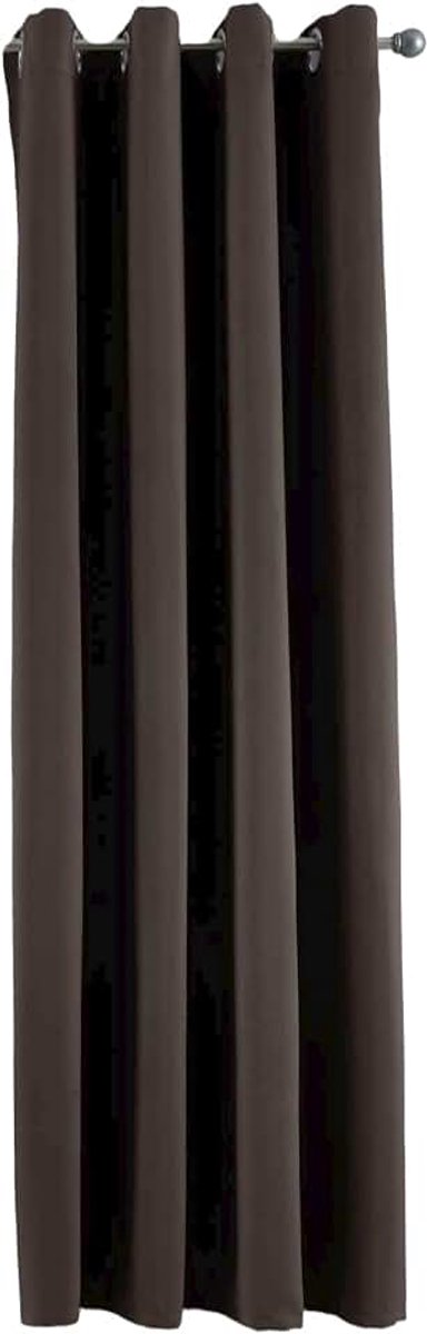 Ondoorzichtig "NewYork" 201920600, 1-pack thermo-gordijn, verduisteringsgordijn, verduisteringsgordijn, geluidsisolerend, Oeko-Tex en uv-bescherming, bruin