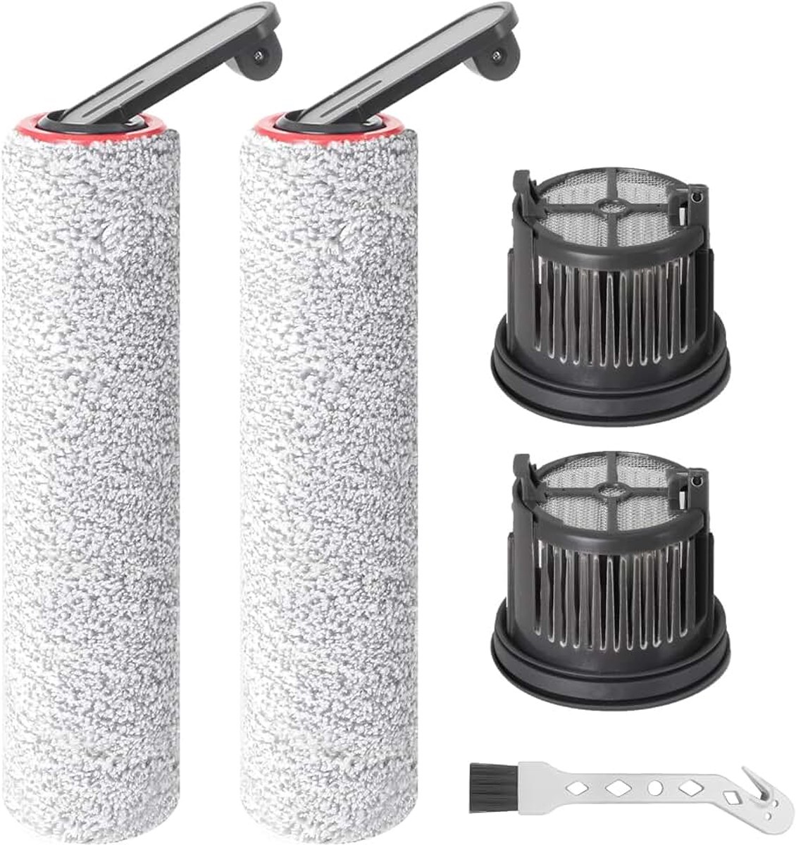 5-delige accessoireset voor Dreame H14 / H14 Pro / H14 Dual nat- en droogzuiger, accessoires, 2 borstelrollen + 2 HEPA-filters + 1 reinigingsborstel