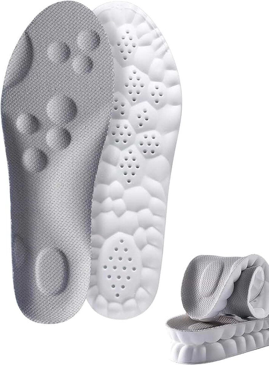 Inlegzolen, traagschuim inlegzolen met boogondersteuning voor dames en heren, vervangende schoeninlegzolen voor sportschoenen, gymschoenen, werklaarzen (39-40)