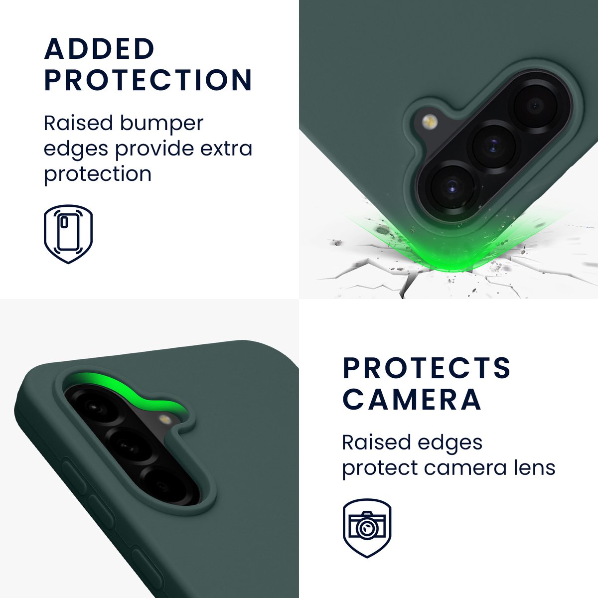kwmobile telefoonhoesje geschikt voor Samsung Galaxy A56 5G - Hoesje met siliconen coating - Smartphone case in blauwgroen