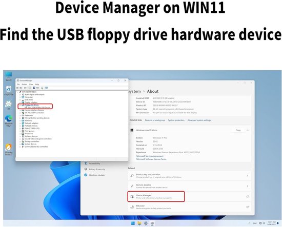 Externe diskettedrive - Floppy drive - Oude data lezen - Plug and Play - 35 inch - Zwart — afbeelding 4
