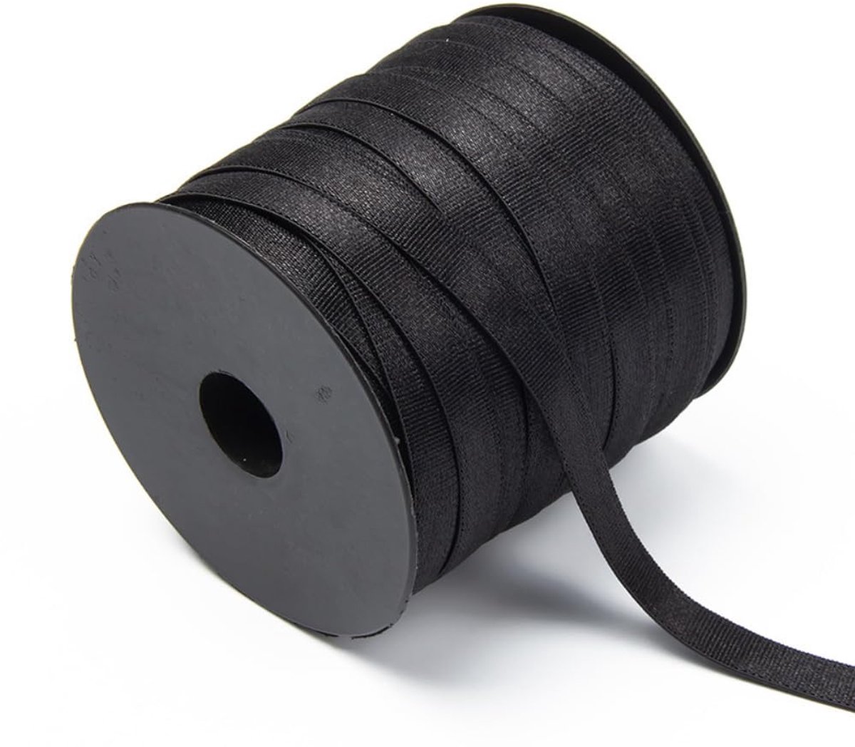 Elastische band, 10 m, 8 mm breed, elastiek om te naaien, elastisch band om te naaien, elastische band voor doe-het-zelf handwerk, knutselen, ondergoed, beha-bandjes, kledingriem, zwart