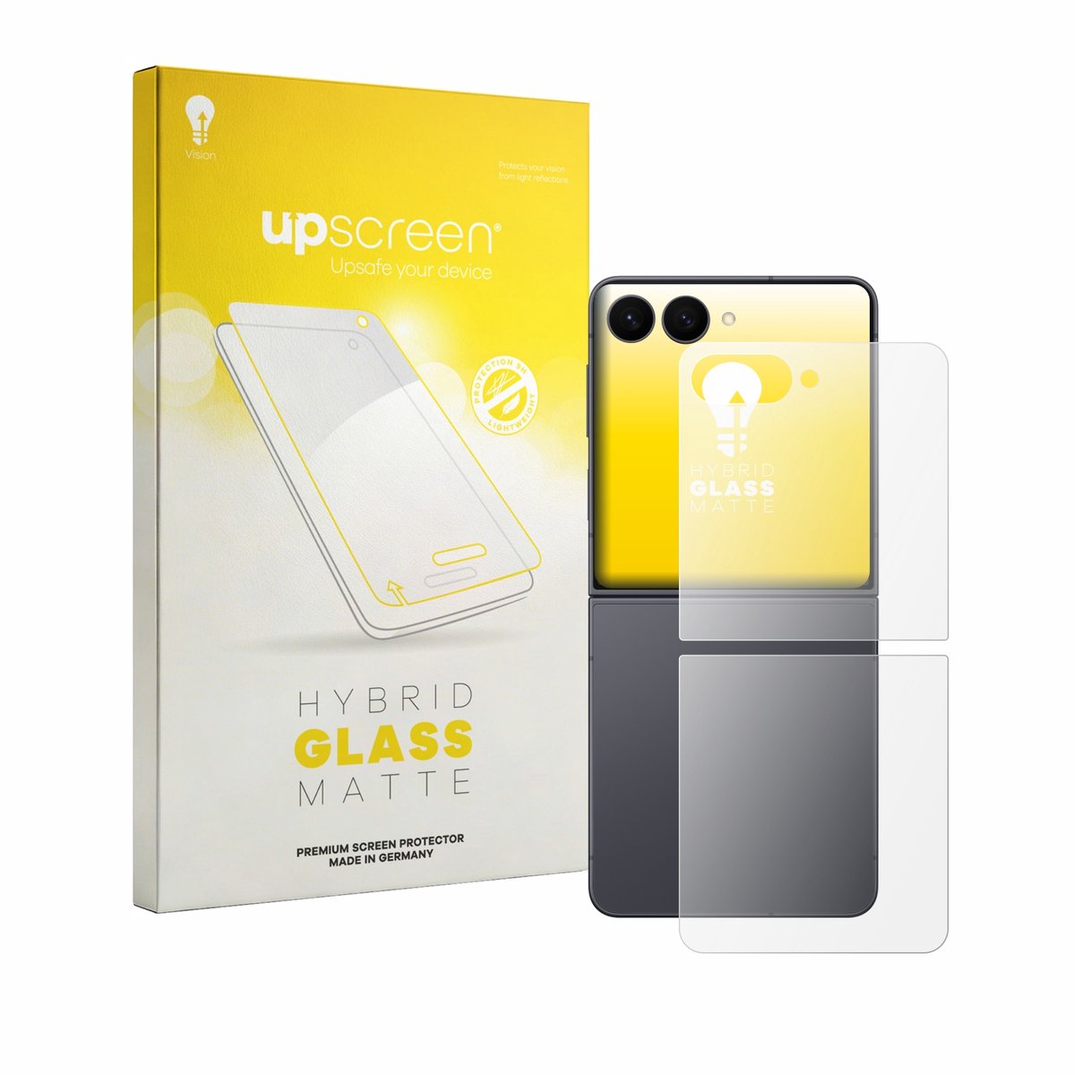 upscreen - Screenprotector voor Samsung Galaxy Z Flip 8 (Achterkant) - Folie Beschermfolie Beschermglas matte
