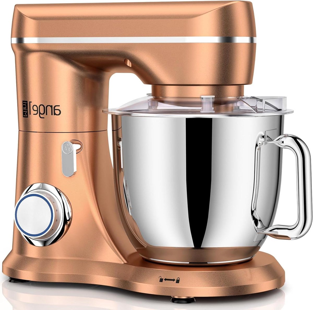 Staande Keukenmixer - Keukenroerder Elektrisch - Bakken en Koken - 10 Snelheden Kantelkop - 5 Quarts Kom - Zilver