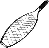 Benson BBQ-grillmand voor vis 58 cm met antiaanbaklaag en handvat