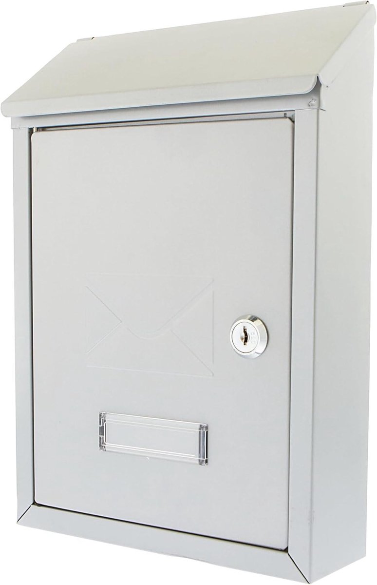 Afsluitbare brievenbus - Wandmontage postbox - Post ontvangen - Dubbele toegang - 21x30x7cm - Zilver