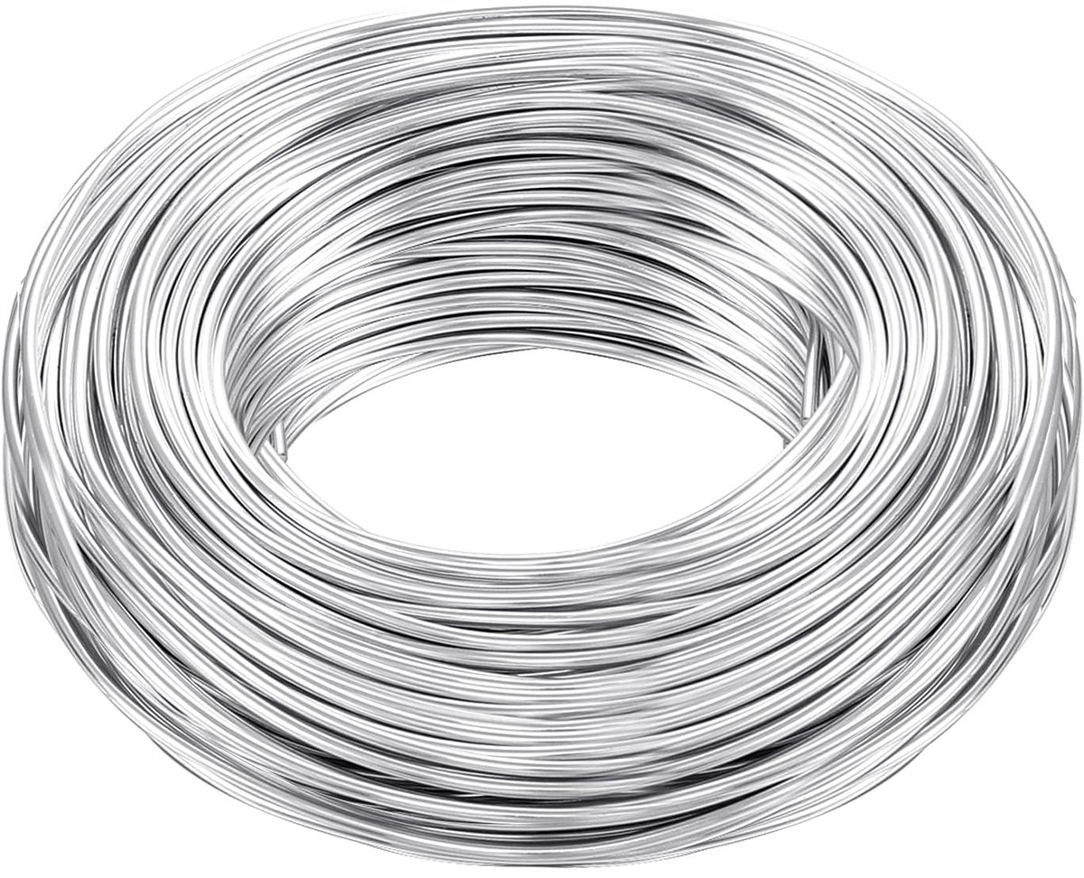 2 mm x 20 m, draad voor het knutselen draad, sieradendraad, aluminiumdraad, binddraad, modelleerdraad, roestvrij voor het maken van sieraden en knutselwerk