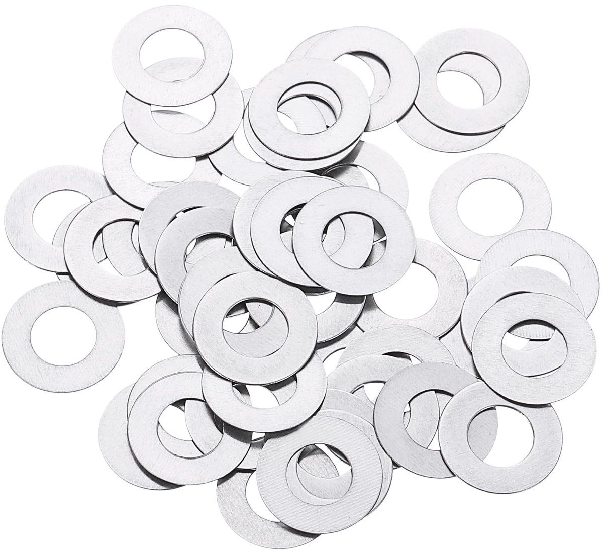 M5 platte sluitringen van roestvrij staal 304, 50 stuks, 5 x 10 x 0,2 mm, platte afstandhouders voor boutenschroeven, elektronische reparaties, auto-industrie