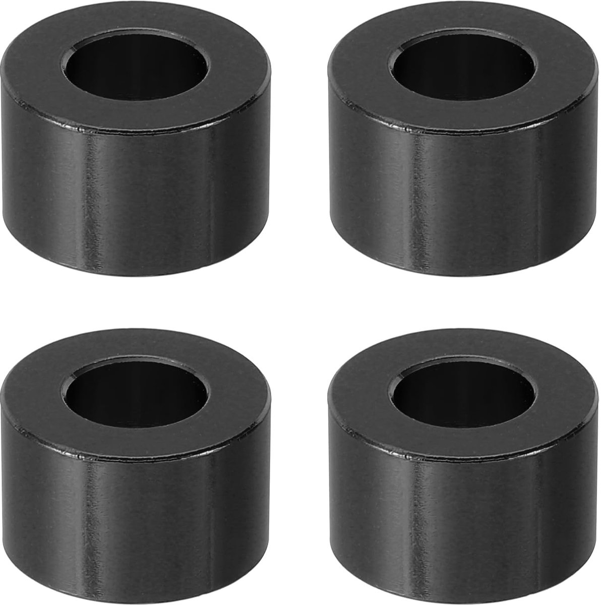 M8 Aluminium Afstandhouder, 4 Stuks Metalen Afstandhouders Aluminium 8,2mm ID x 16mm OD x 10mm L Aluminium Afstandhouder Schroefsteun Rond voor 1/3in of M8 Schroefbouten, Zwart
