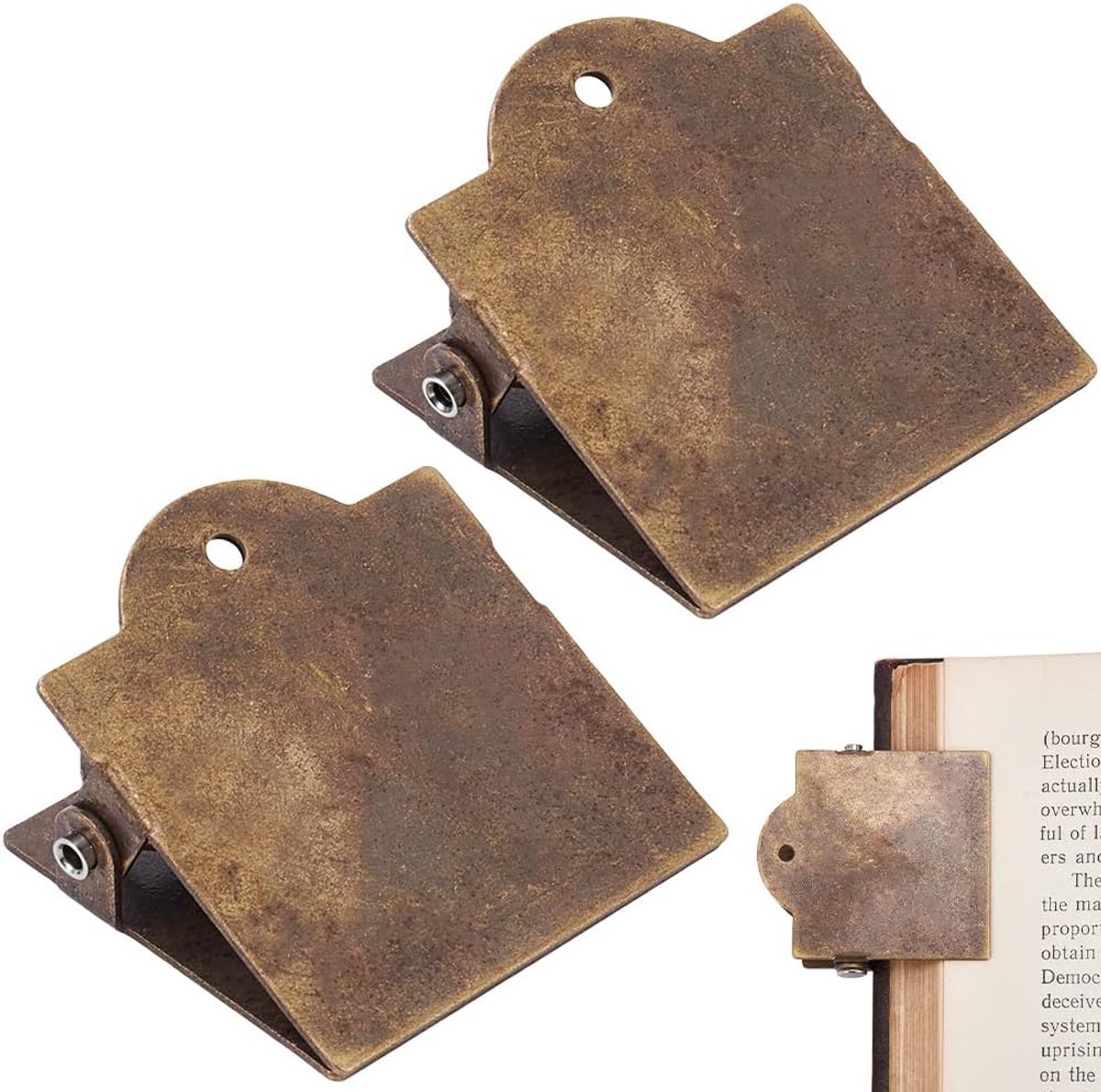Klemmen - Examenmap - Examenpaperclip - kantoor clips - Kantoormappen - kantoor mappen - Papierklemmetjes - 2 stuks - Brons