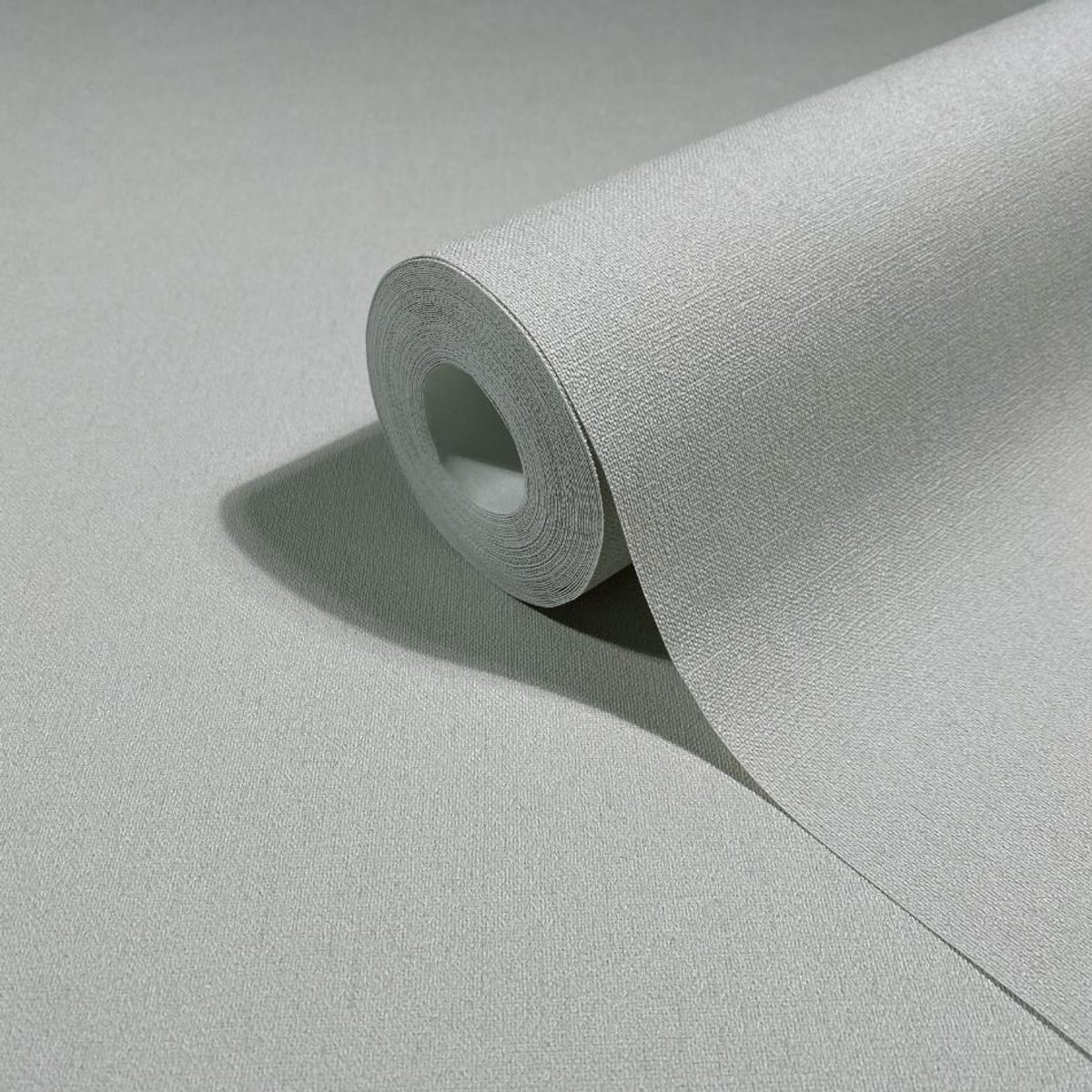Behang - Uni - Linnenstructuur - vergrijsd taupe - Japandi - Vliesbehang - Woonkamer Slaapkamer - 0,53 x 10,05 M - Whisper