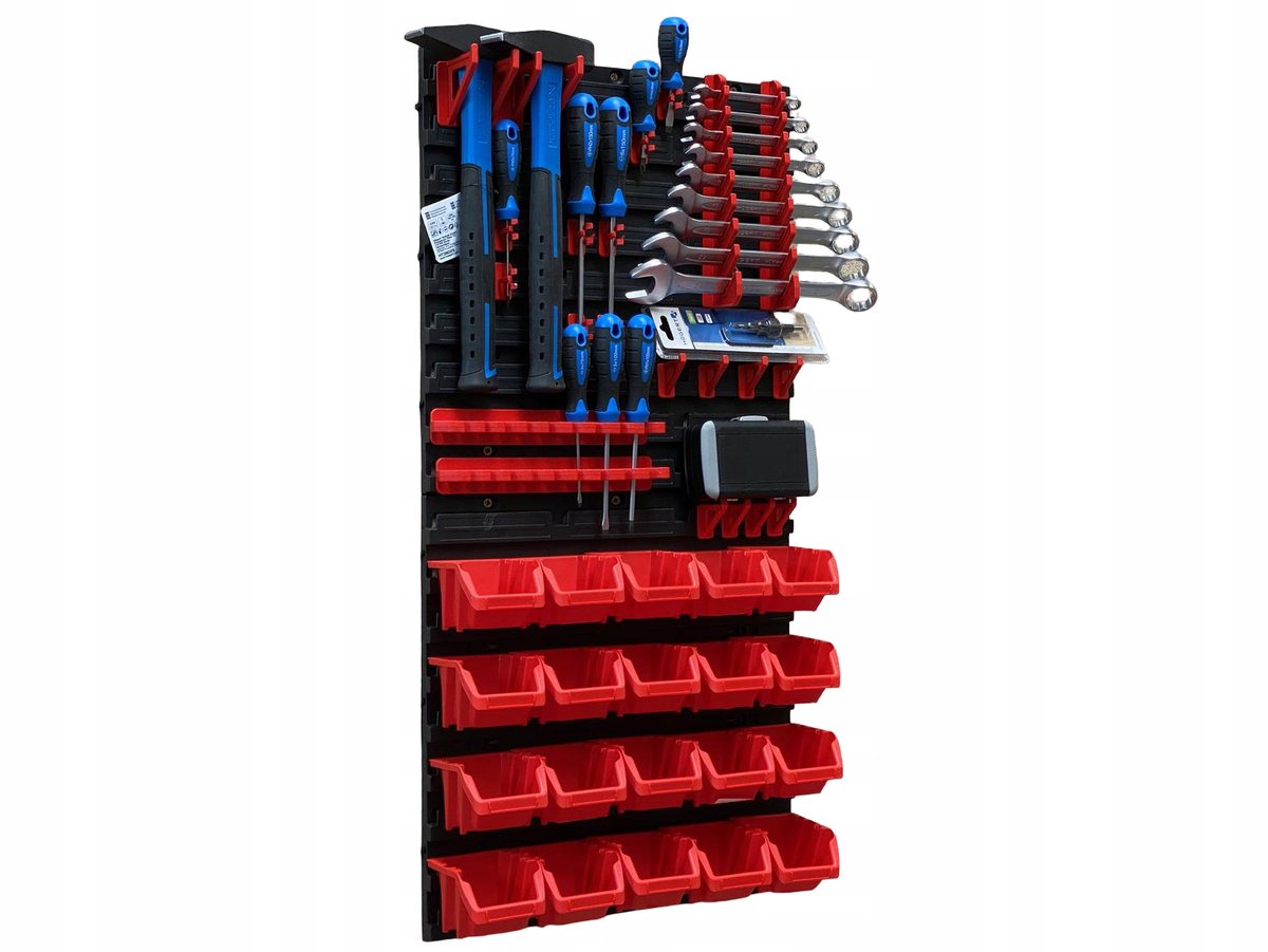 TABLICO Gereedschapsbord 38,6x78 cm met Kuipjes en Haken - Nederlands Product
