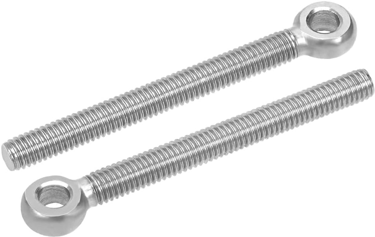 Sourcing map 2 stuks M8 x 40 mm 304 roestvrij staal machine schouder hefoogschroef draad M6x60mm-4pcs