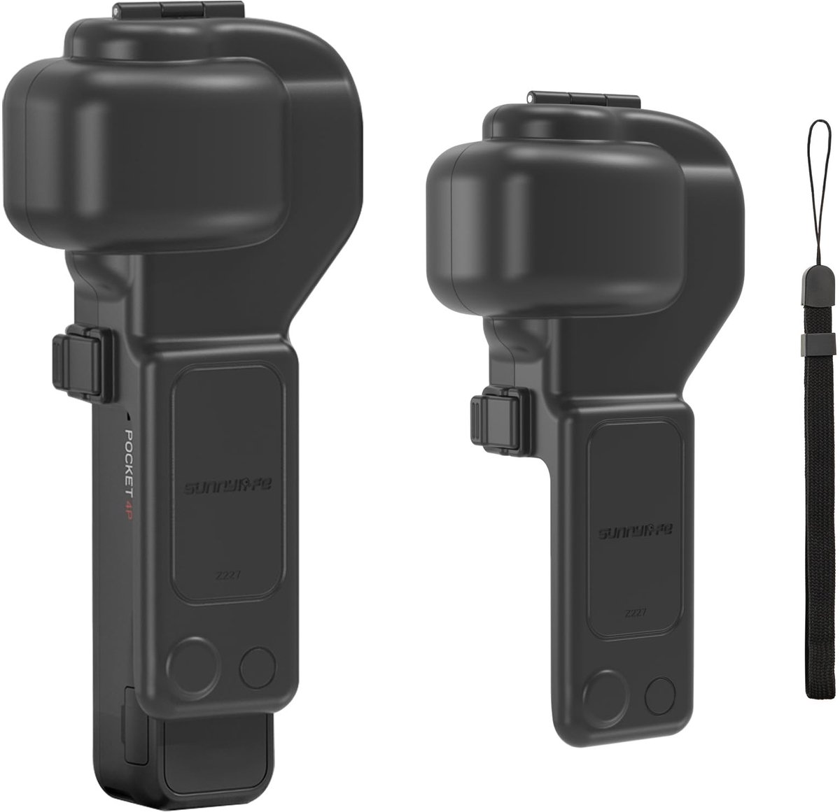 Ryoudavell - Gimbal Beschermhoes Geschikt voor DJI Osmo Pocket 4P - Lens en Scherm Beschermer Hard Case - Gimbal Cap met Zachte Voering - Snelle Sluiting - Inclusief Koord - Zwart