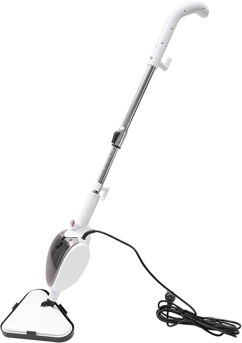 Stoomreiniger - Vloerstomer Handreiniger - Grondige Reiniging - Hoge Temperatuur Stoom - 120 cm - Wit