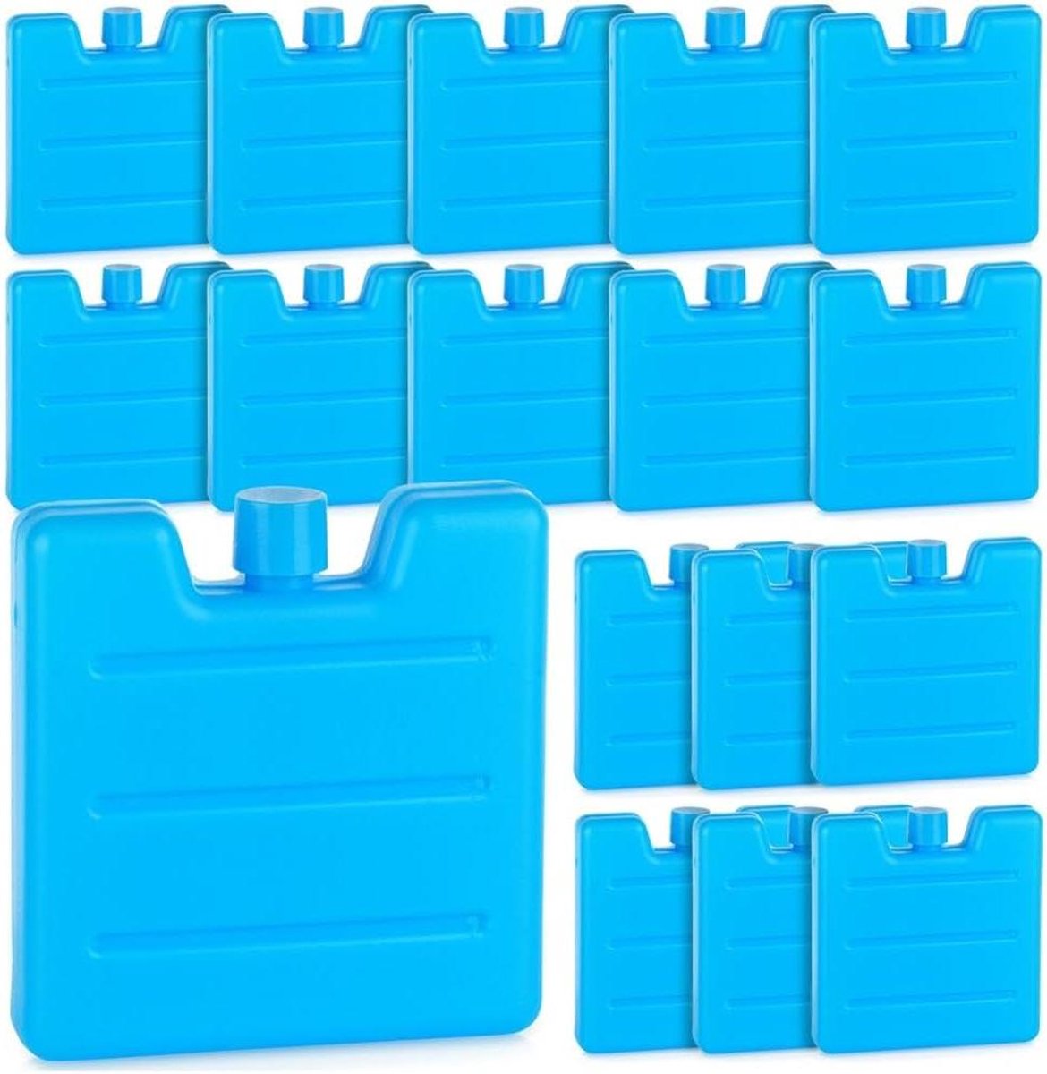 Koelaccu Set - Koelelementen Klein - Buitenactiviteiten Koelen - 18 Delige Set - 100 ml Per Stuk - Blauw