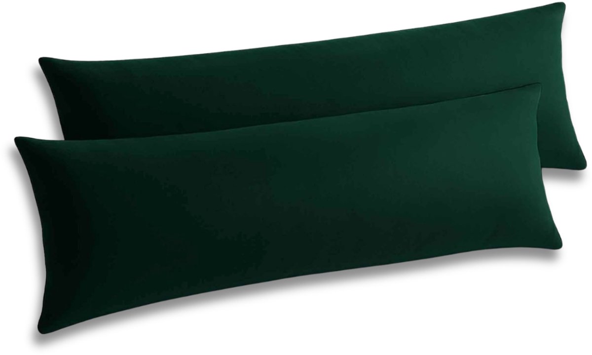ZRNS® Langwerpig Kussen - Zijslaapkussen - Zwangerschapskussen - Lichaamskussen - 2 Stuks - 40x145 cm - Groen