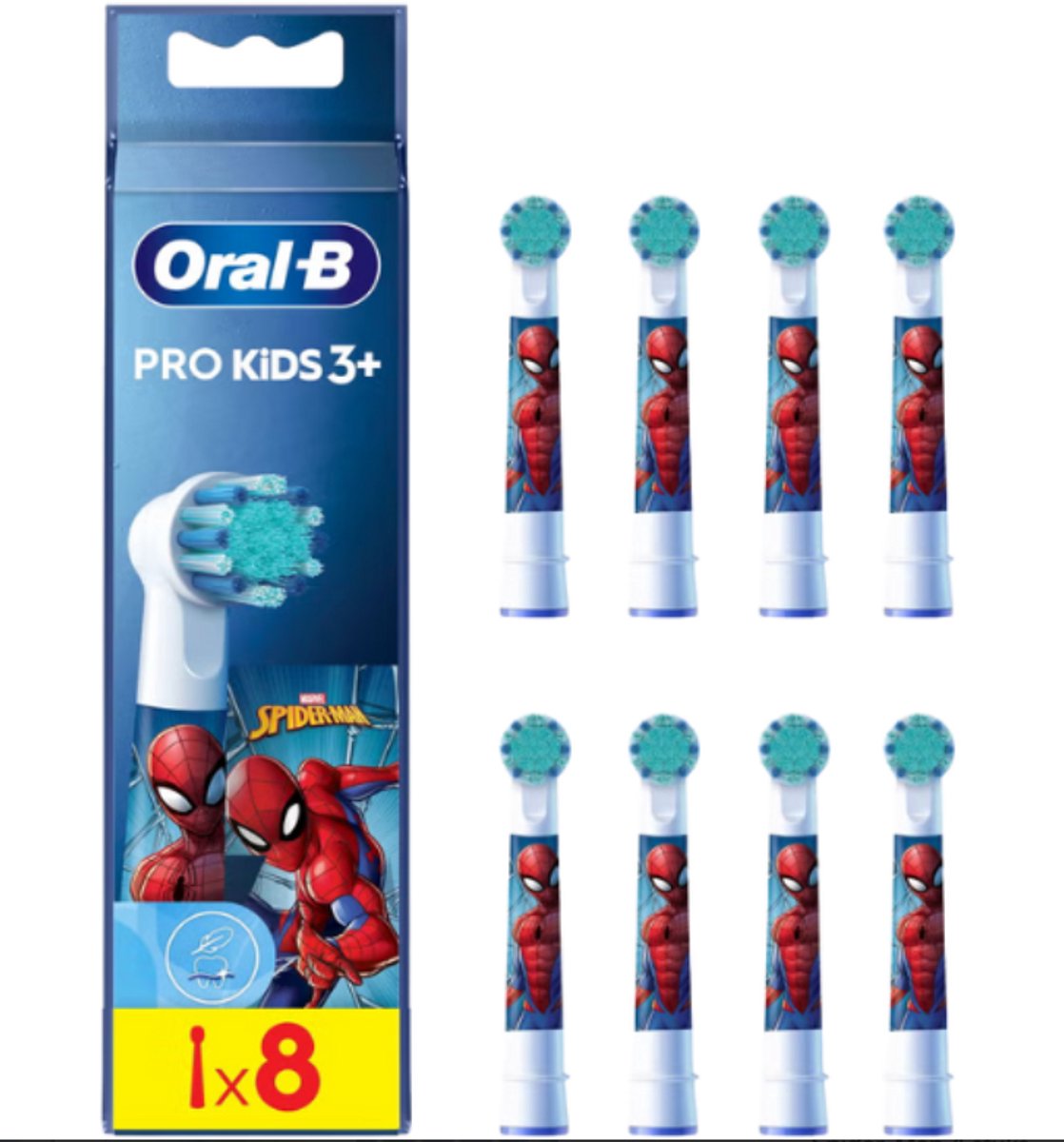 Oral-B opzetborstels Spiderman 2 x 4 stuks