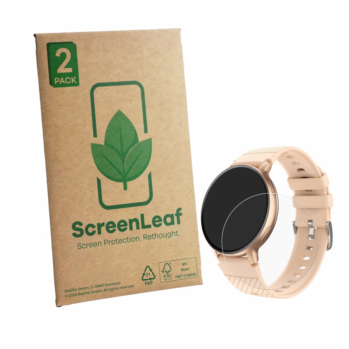 2 Stuks Screenprotector voor Stahlgear Luna 1.32" - Hoogwaardige Beschermfolie transparant