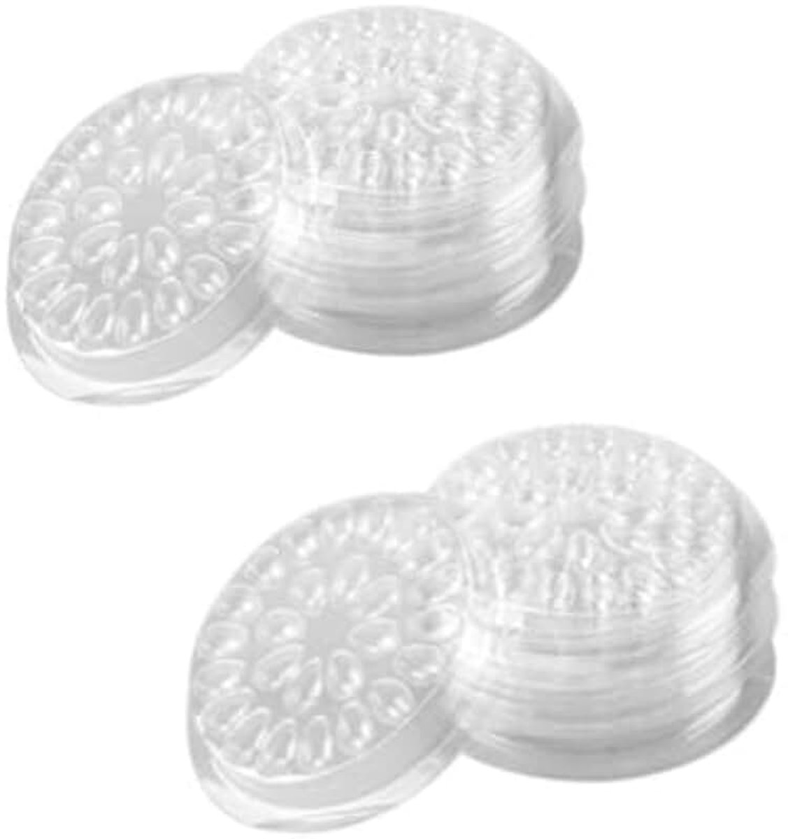 Wimperverlenging 200Pcs Pakking Kunststof Bloemvorm Lijm Pallet voor Wimperverlenging Plakgereedschap met Groeven(Glue Pallet-Transparent2)
