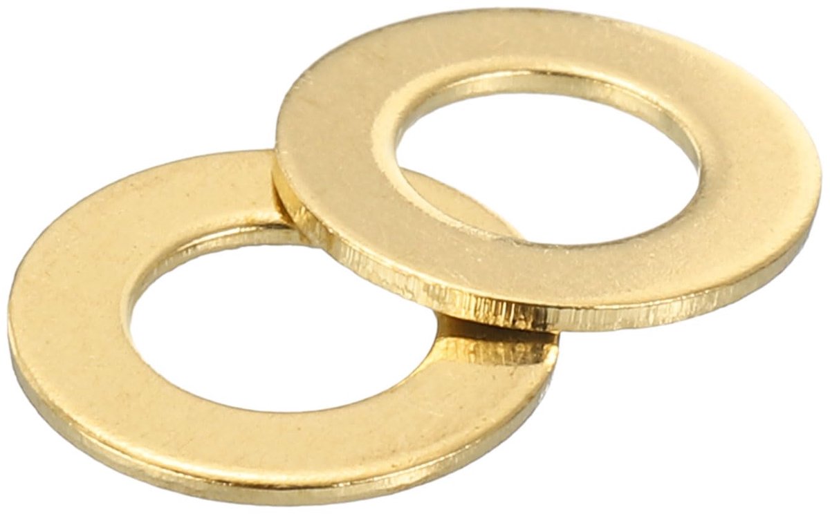 Platte sluitringen, 150 stuks platte afdichtringen van messing, 8 mm OD 0,5 mm dikke metalen ring afdichting voor schroeven en moeren