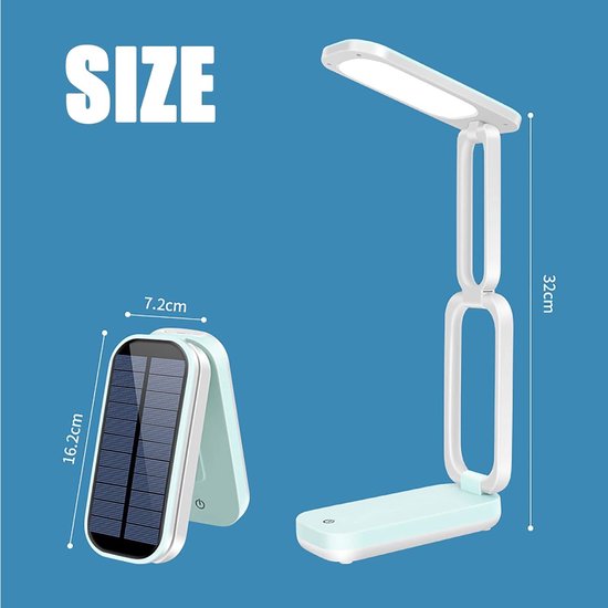 Solar Tafel Lamp - Oplaadbare Leeslamp - Draagbaar Lezen - 3-standen Dimbaar - 16.3 cm - Roze van solar — afbeelding 3