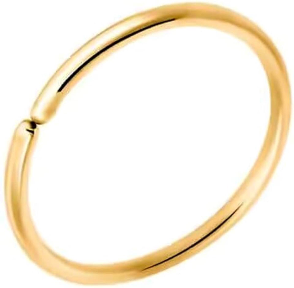 Extra dunne chirurgisch gegloeide naadloze neusring, gespleten hoepel, hypoallergeen kraakbeen, helix lip piercing 0,6mm voor vrouwen