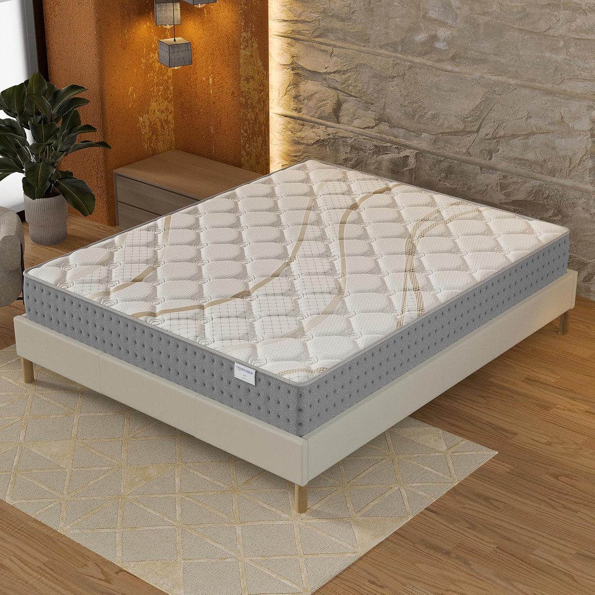Matras 140x200 cm - 25 cm - Hybrid technologie: Pocketveren + Hoogwaardig schuim - SnelShoppen