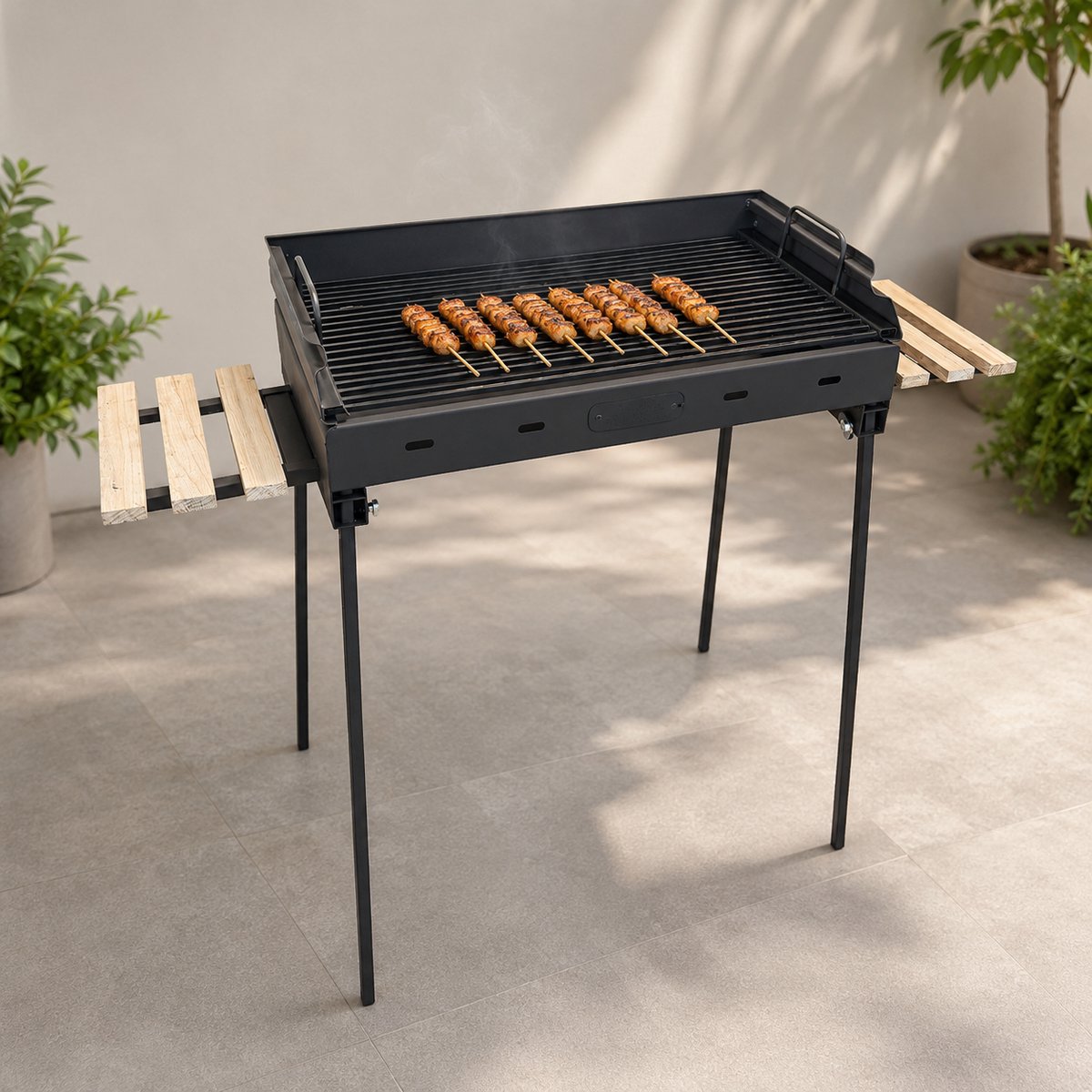 Grill Standard L Houtskoolbarbecue 61 × 33 cm – House of Charcoal - BBQ || Compact