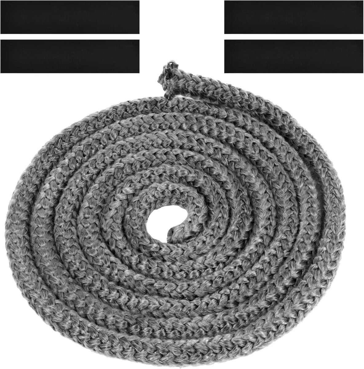 SnelShoppen - Oven Deur Seal Fireproof Sealing Cord 10 mm x 5 m - Hoge Temperatuur Isolatie Tape voor Pelletkachels, Ovens en Haarden - Grijs