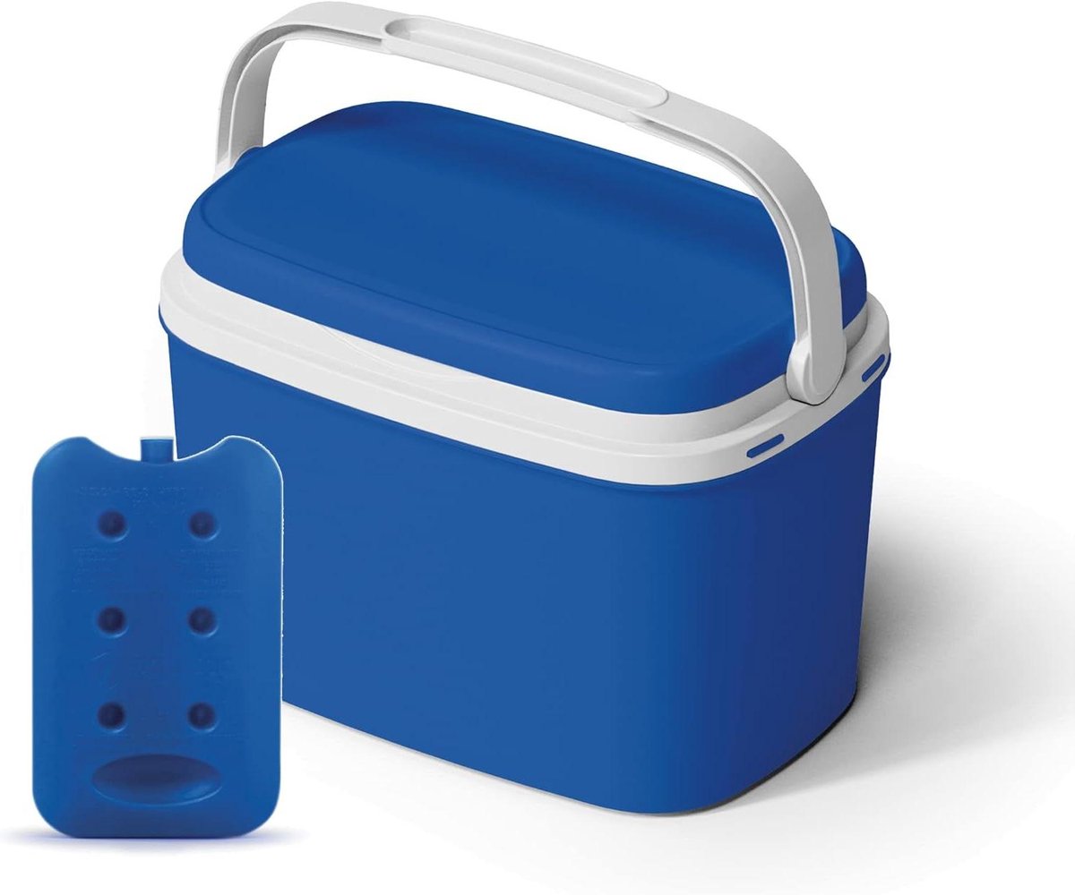Grote koelbox - Voedsel vriezer - Eten koel houden - Met 3 ijs packs - 6 Liter - Blauw