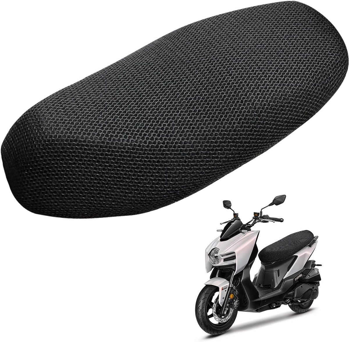 Motorzadelhoes 75 x 60 cm - waterdicht - aanpasbaar - bescherming voor motorzadel - SnelShoppen