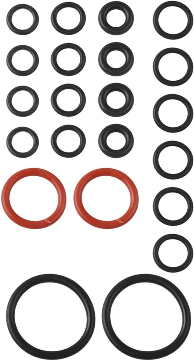 Afdichtingsset Stoomreiniger - O-ringen Pakking - Lekkage Voorkomen - Gereedschapsloze Installatie - 22 Stuks - Zwart