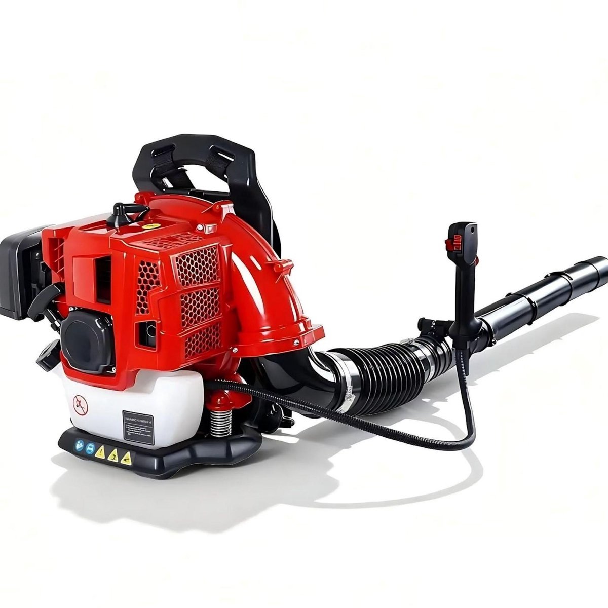 Bladblazer - Rugzakmodel, krachtig 2-takt motor, geschikt natte bladeren, vuil en sneeuw - voor tuin of gazon - Rood