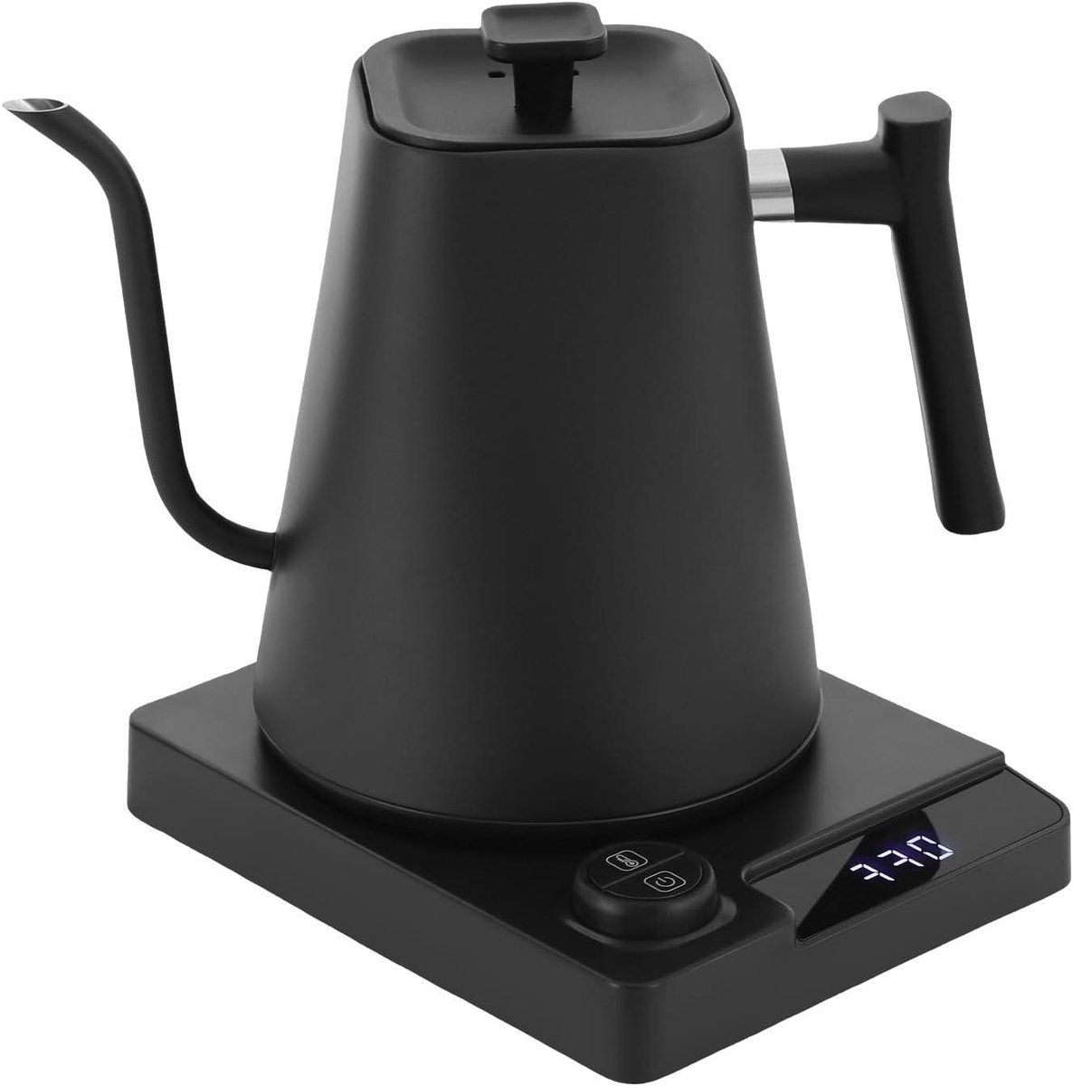 Waterkoker - Theepot - Drankjes Bereiden - Zwanenhals Uitloop - 1 Liter - Zwart