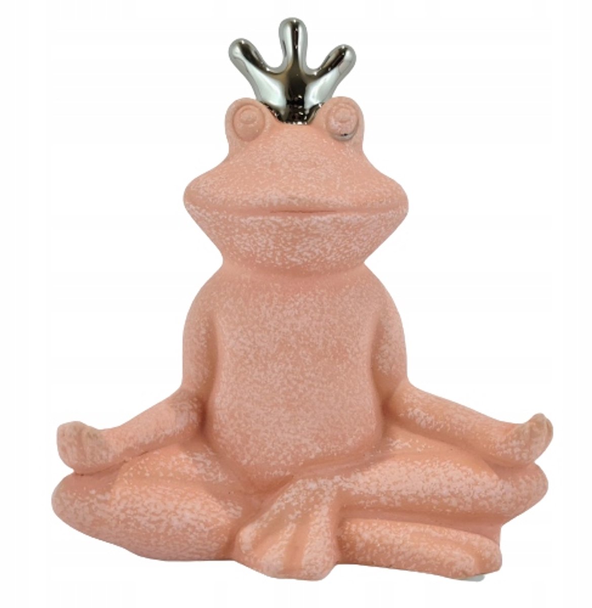 Roze Yoga Kikkert Decoratie - Keramiek, 12.5 cm