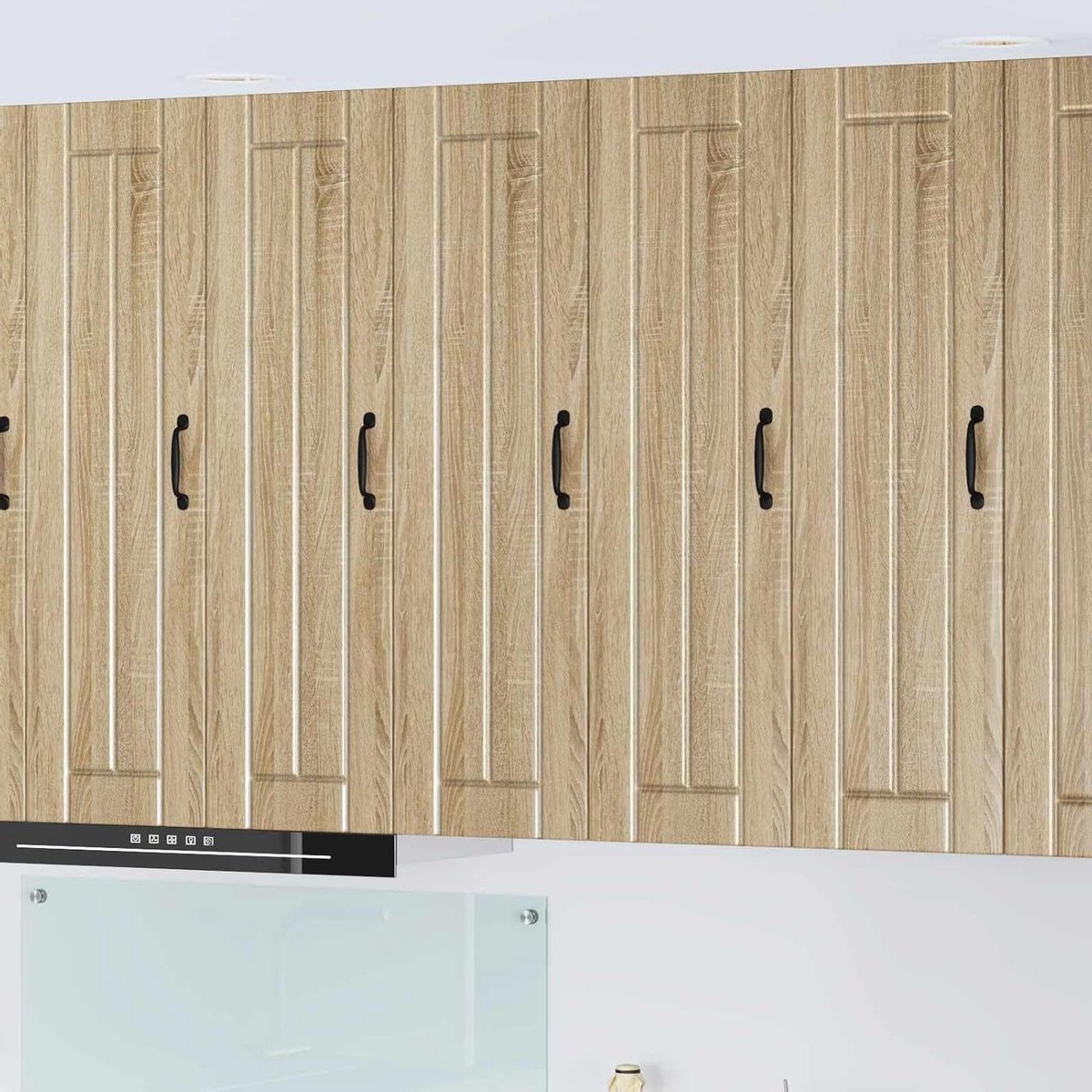 Keukenkast - Hangend opbergmeubel - Keuken organiseren - Duurzaam houtmateriaal - 30 x 100 cm - Sonoma-eiken