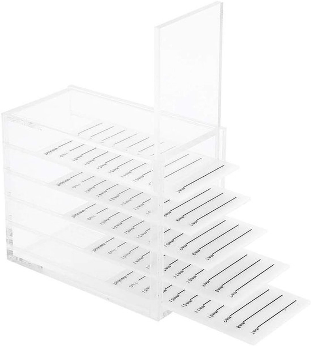 5-Laags Opbergdoos voor Wimperverlenging en Organizer - Transparant en Stofdicht - Handig voor het Bewaren van Valse Wimpers, Ideaal voor Wimper Enten
